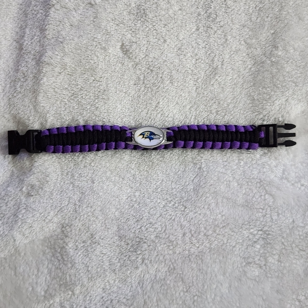 Baltimore Ravens Purple and Black Paracord Bracelet